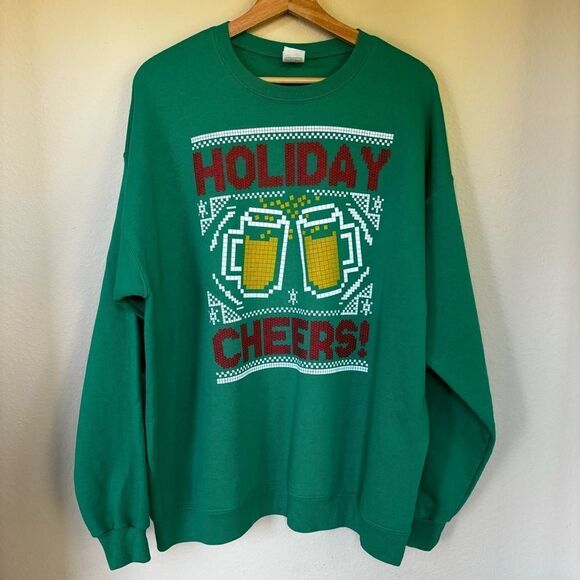 Vintage‎ Cheers Beer Green sweatshirt size XL - Picture 2 of 8